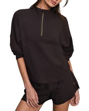 Rhone Mirage Water-Repellent Half-Zip Jacket - Black
