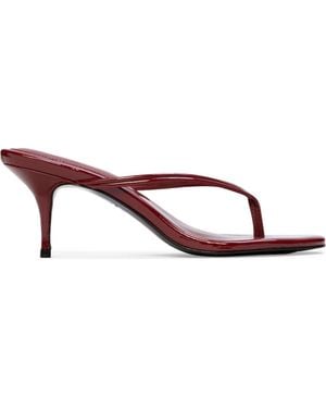 Black Suede Studio Marci 65 Thong Sandal - Red