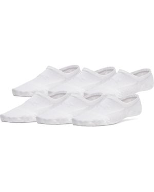 Under Armour Vanish 6-Pack No-Show Socks - White