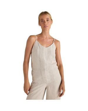 Haven Well Within Linen Pintuck Cami - Natural