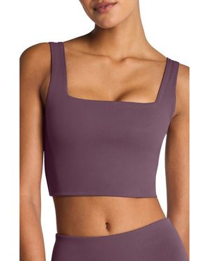 Spanx Square Neck Crop Tank Top - Purple