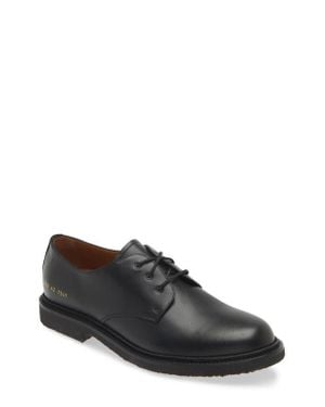 Common Projects Officer's Plain Toe Derby - Black