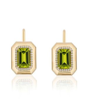 Goshwara G-Classic Emerald Cut Drop Earrings - Multicolor