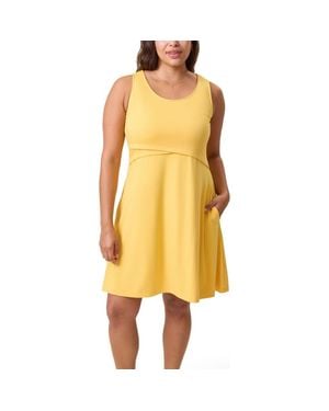 Kindred Bravely Penelope Crossover Nursing Dress - Yellow