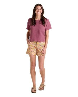 Toad & Co. Tate Double Weave Short Sleeve Shirt - Purple