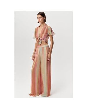 Exquise Absolon Elastic Waist Lined Pants - Multicolor