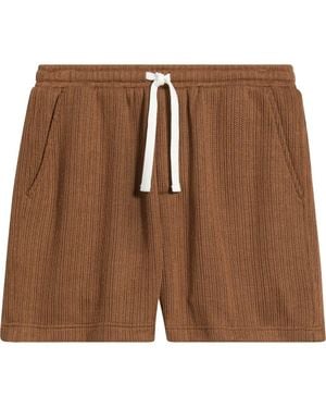 RIZORT Hunter Knit Drawstring Shorts - Brown