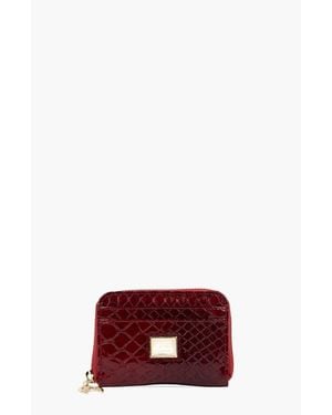 Cavalinho Gallop 275 Patent Leather Card Holder - Red