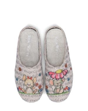 Ron White Lupin Wool Felt Slipper - Multicolor