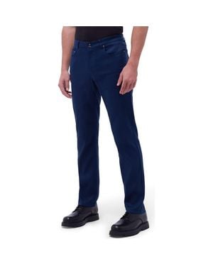 Bugatchi Preston Stretch Linen & Cotton Pants - Blue