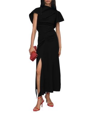 Reiss Saskia Asymmetric Maxi Dress - Black