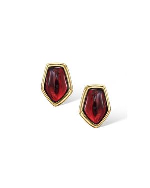 Retro Chic Rome Velvet Earrings - Red