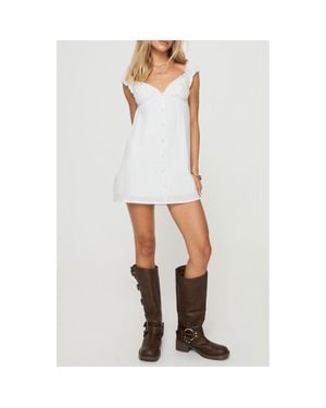 Princess Polly Wittek Cotton Minidress - White