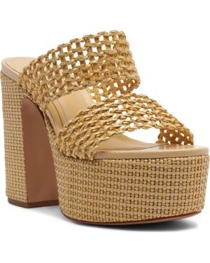 SCHUTZ SHOES Aberdeen Platform Sandal - Metallic