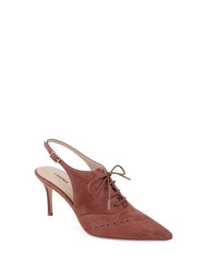 L'Agence Shreya Pointed Toe Slingback Pump - Brown