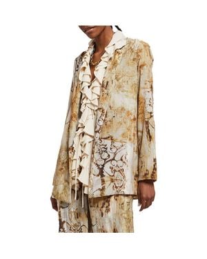 Ottod'Ame Patterned Blazer - Natural