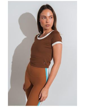 Vitaly Motive Scoop Tee - Brown