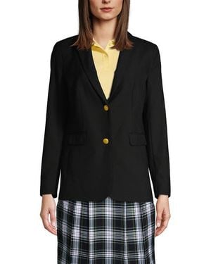 Lands' End School Uniform Hopsack Blazer - Black