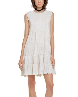 Anna Sui Plisse Babydoll Dress - White
