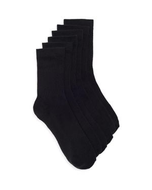 Nordstrom Everyday 3-Pack Demi Crew Socks - Black