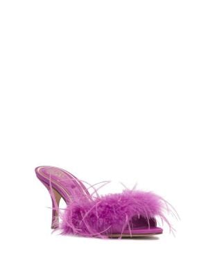 Vince Camuto Paelly Faux Feather Slide Sandal - Pink