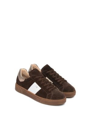 Nero Giardini Retro Low Top Leather Sneaker - Brown