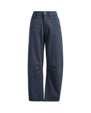 WARP+WEFT Bna Soft Curve Barrel Twill Pants - Blue