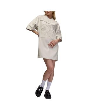 Nike Faux Leather T-Shirt Dress - Natural