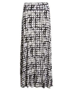 Loveappella Print Roll Top Maxi Skirt - White