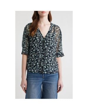 Rag & Bone Taylor Floral Button-Up Shirt - Black