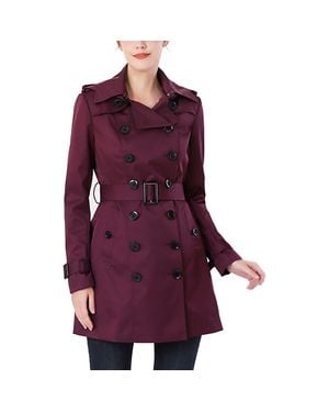 Kimi + Kai Rosie Hooded Trench Coat - Purple