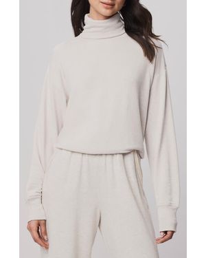 Splendid Supersoft Trim Turtleneck Sweater - Natural