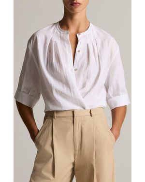 Vince Pleated Top - White