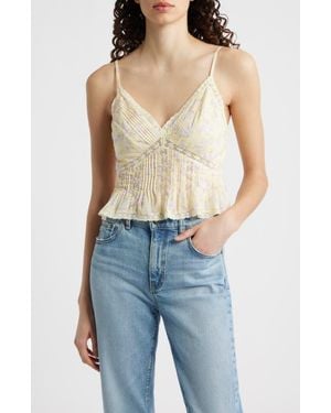 LoveShackFancy Elsette Lace & Ruffle Camisole - Blue