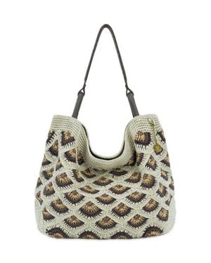 The Sak Los Feliz Large Tote Hand Crochet Bag - Gray