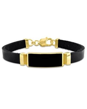 Julianna B Onyx Bar Bangle Bracelet - Black