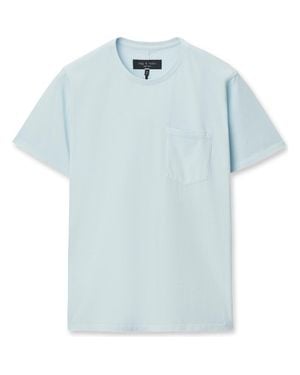 Rag & Bone Classic Fit Garment Dye Pocket T-Shirt - Blue