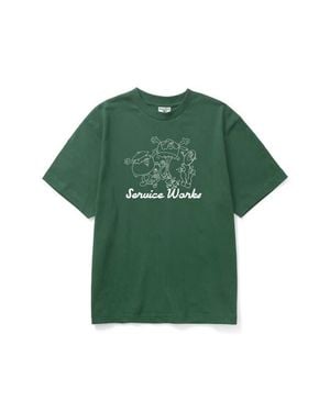 Service Works Pots & Pans Graphic T-Shirt - Green