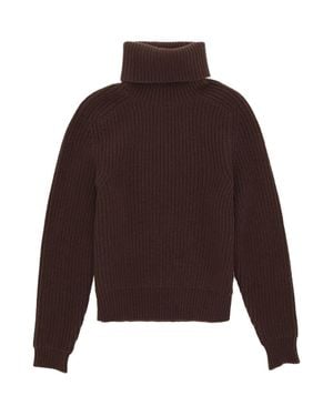 Fortela Cashmere Turtleneck Sweater - Brown
