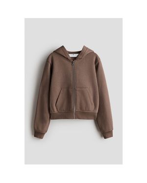 H&M Zip-Through Hoodie - Brown