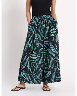 Albaray Painterly Palm Culottes - Green