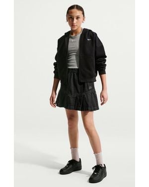 Nike Kids' Sportswear Denim Pleated Skirt - Black