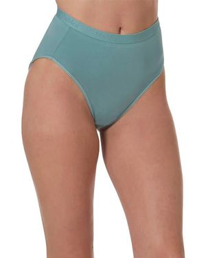 Memoi Stretch Cotton 3-Pack Briefs - Blue