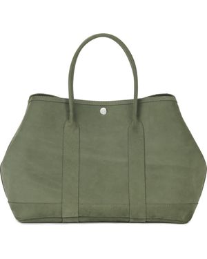 EZRA ARTHUR Audrey Velvet Leather Tote Bag - Green