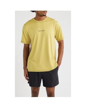 Saint Studio Tempo Wordmark Tech Graphic T-Shirt - Yellow