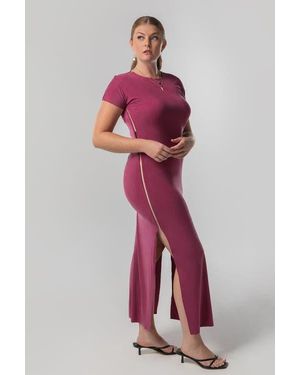 KADA The Cupro Infinity Tee Maxi Dress - Red