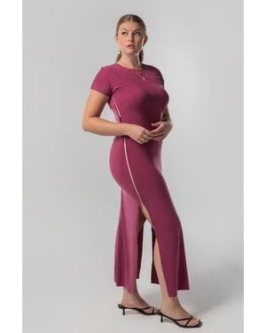 KADA The Cupro Infinity Tee Maxi Dress - Red
