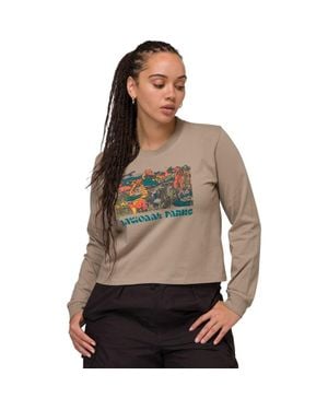 Parks Project National Parks Collage Boxy Long-Sleeve T-Shirt - Brown