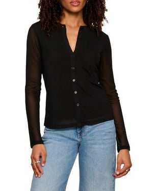 Sanctuary Mesh Sleeve Cardigan - Black