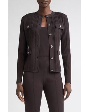 St. John Libby Robinson Rib Jacket - Black